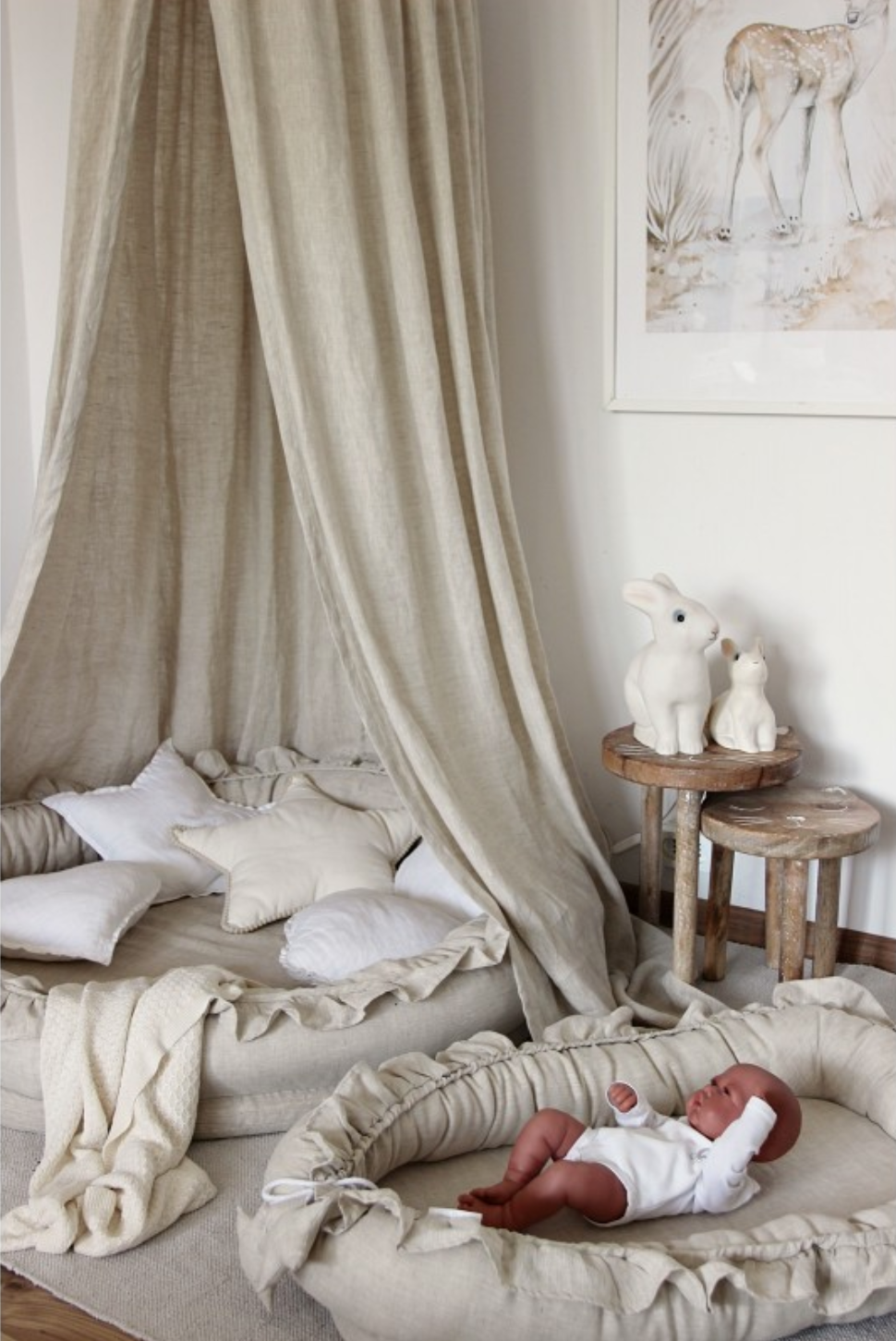 Junior Nest Junior Nest Pure Nature Ruffles "Naturel" - Decomusy