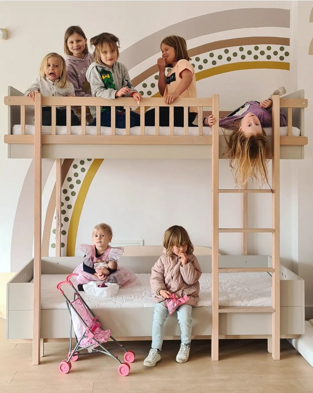 WoodLuck Stapelbed Basic - Cashemere - Decomusy