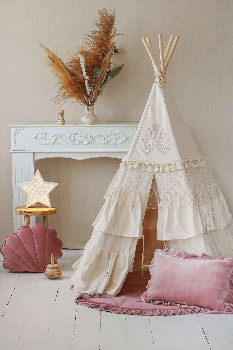tipi tent Tipi Tent met Franjes "Boho" - Decomusy