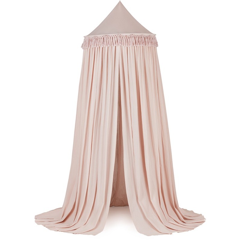 Cotton&Sweets Cotton & Sweets Boho Bedhemel Maxi "Powder Pink" - Decomusy