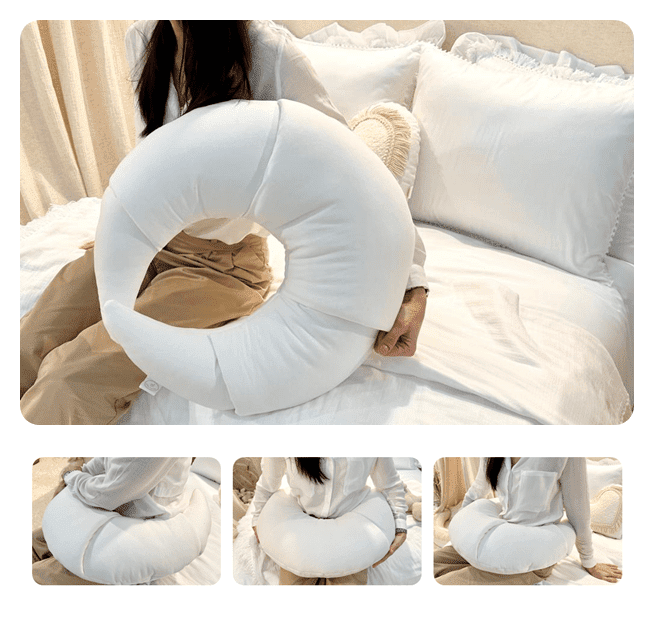 Cotton&Sweets Cotton & Sweets Voedingskussen Croissant - Desert Green - Decomusy