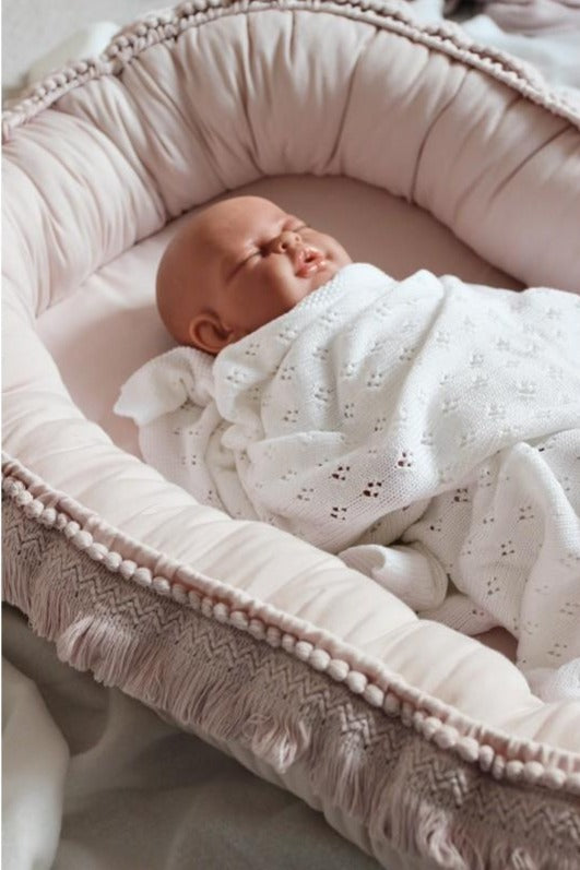 babynest Boho Babynest "Powder Pink" - Decomusy