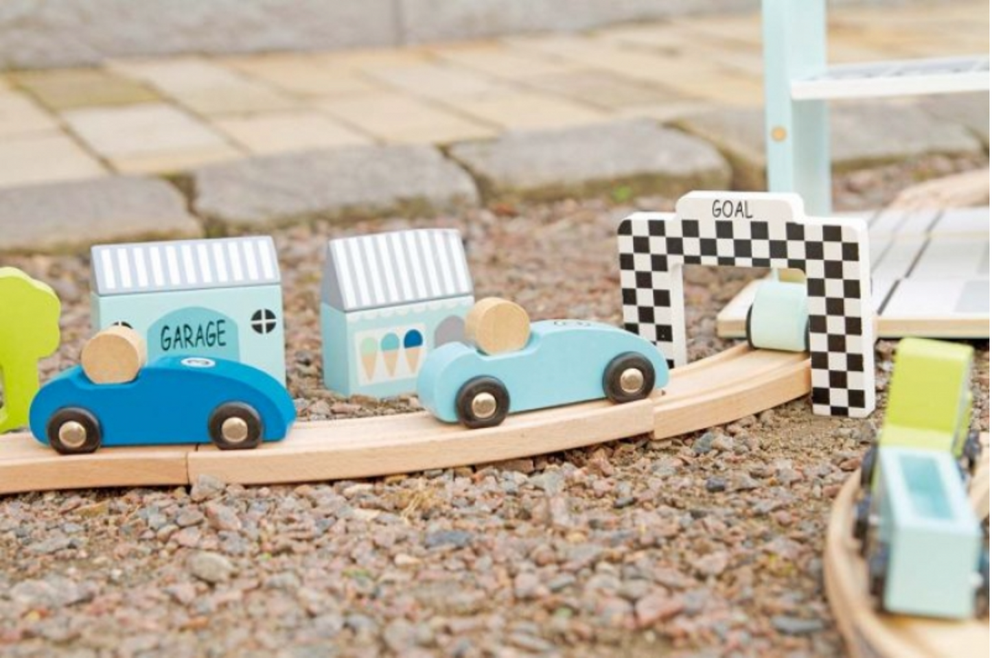 Jabadabado Jabadabado Houten Racebaan in Kist - Decomusy