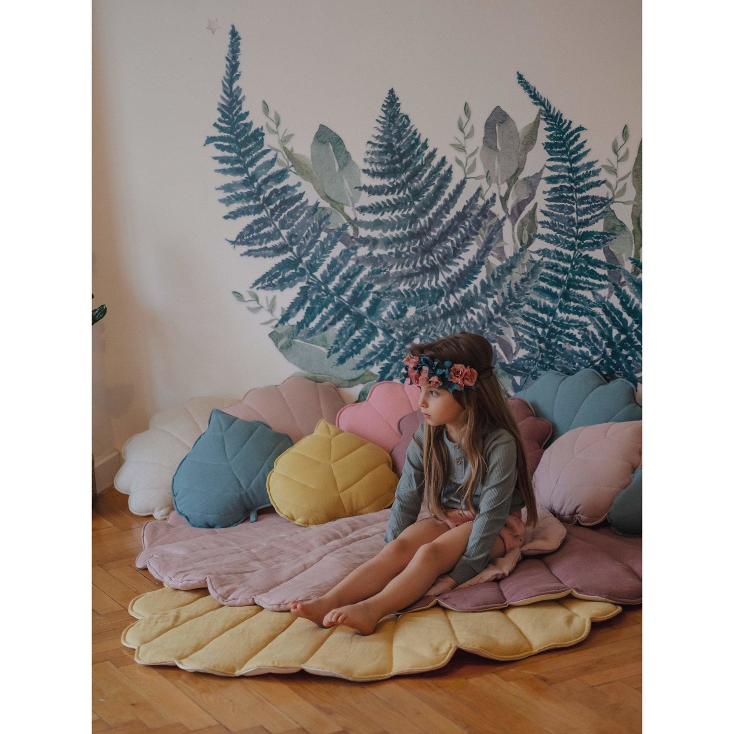 speelmat Linnen Speelmat Shell "Powder Pink" - Decomusy