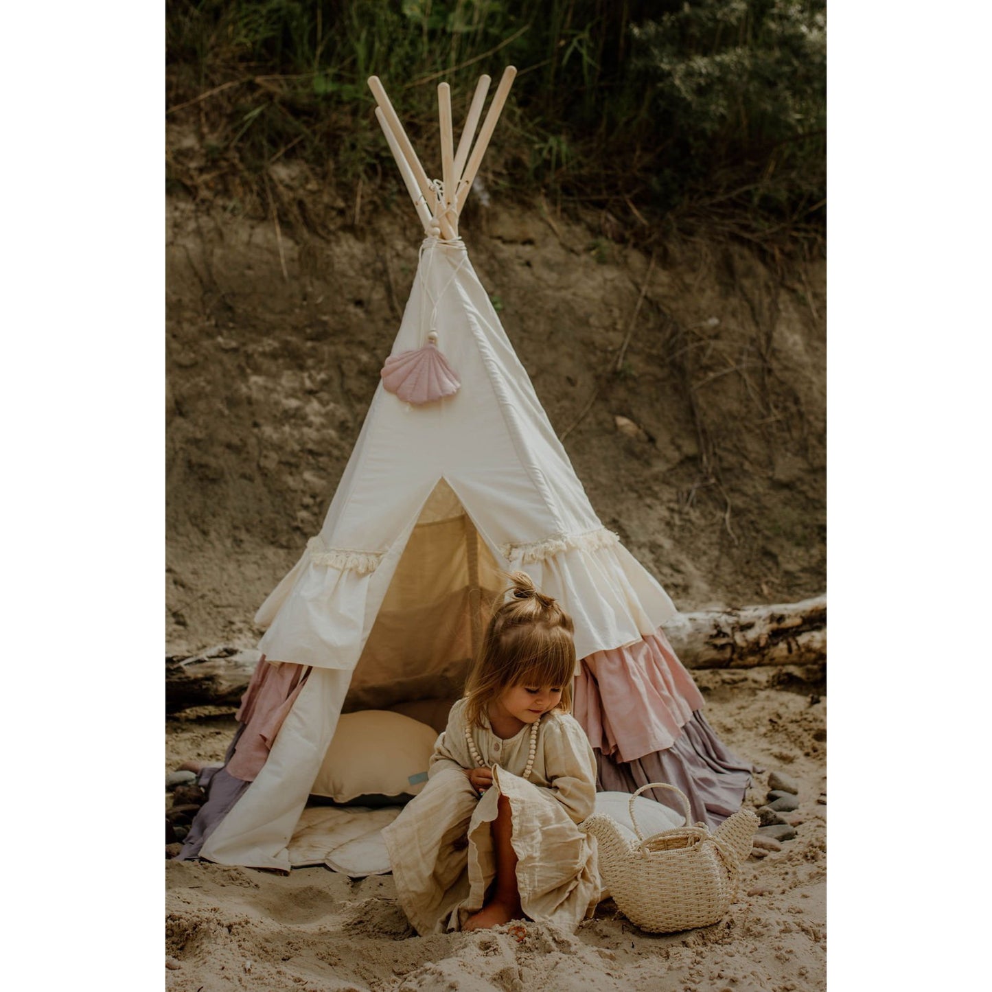 tipi tent Tipi Tent met Franjes "Powder Frills" - Decomusy