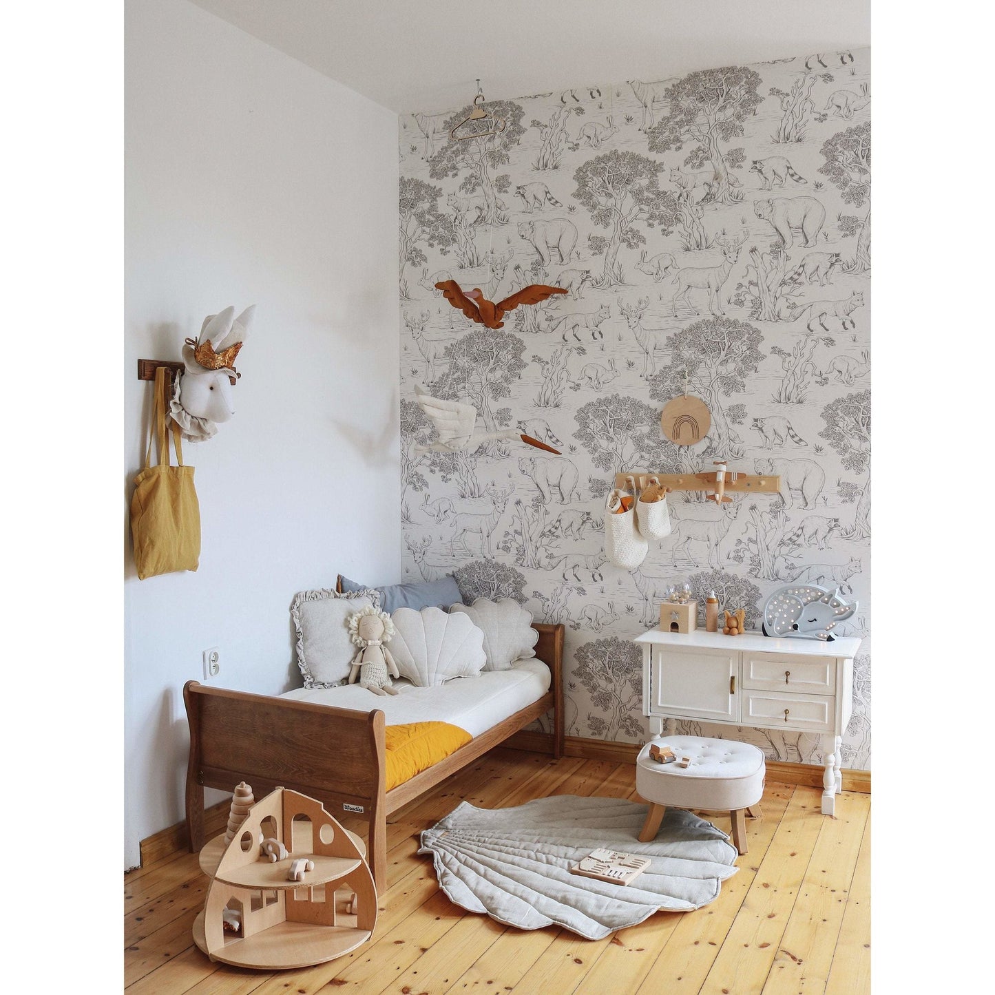 speelmat Linnen Speelmat Shell "Sand" - Decomusy