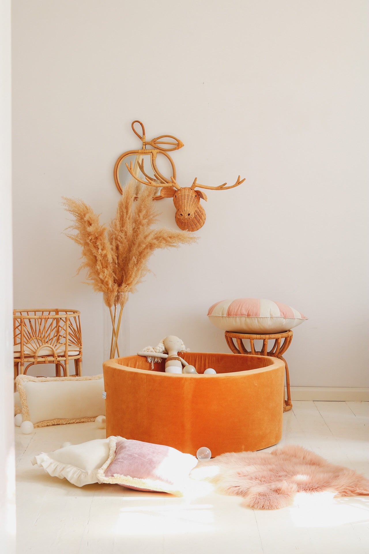 Moje. Moje Ballenbad Soft Velvet "Caramel" 90 x 40 cm - Decomusy