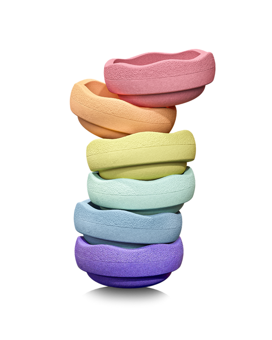 Stapelstein Stapelstein Rainbow Pastel - Set van 6 - Decomusy