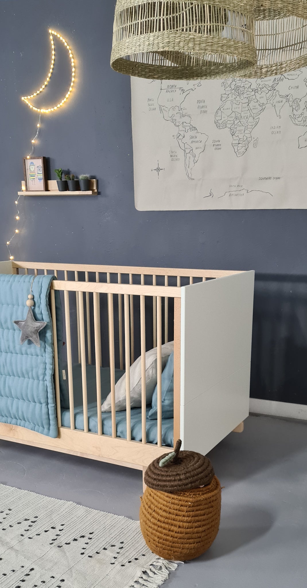 WoodLuck Meegroeibed Basic Off-White 70x140cm - Decomusy