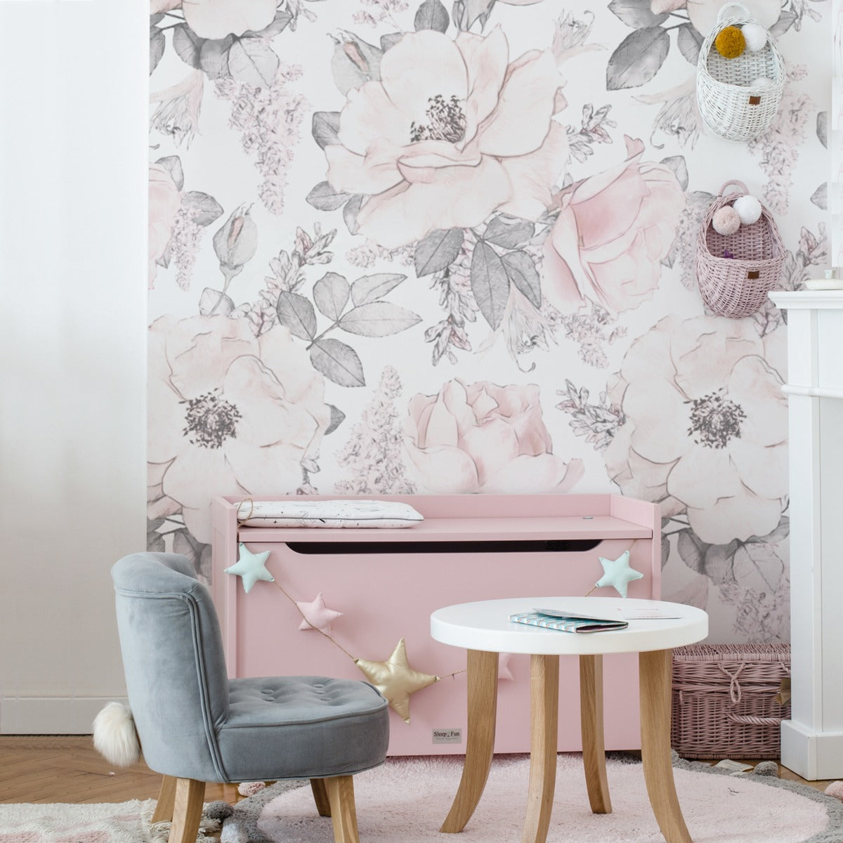 Dekornik Dekornik Behang "Pink Garden" - Decomusy