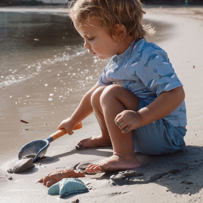 Little Dutch Strandset Schepje en Zandvormen Ocean World 3-delig