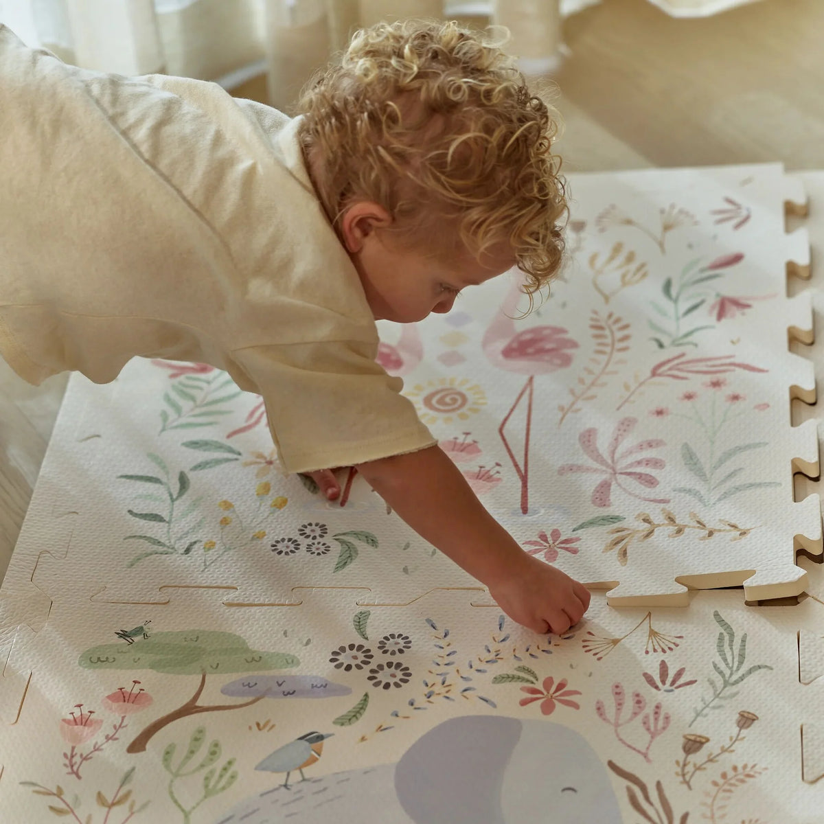 Little Dutch Foam Puzzelmat Speelkleed Safari Dieren 180 x 120 cm