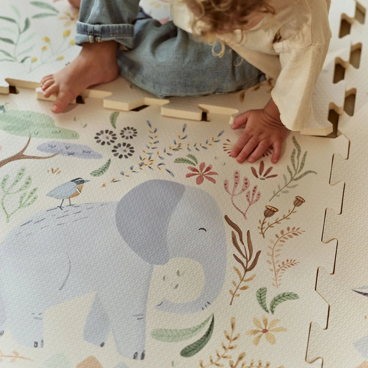 Little Dutch Foam Puzzelmat Speelkleed Safari Dieren 180 x 120 cm
