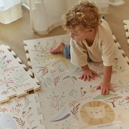 Little Dutch Foam Puzzelmat Speelkleed Safari Dieren 180 x 120 cm