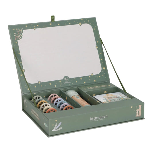 Little Dutch Verhalen projector zaklamp groen