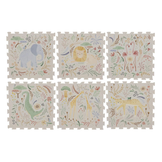 Little Dutch Foam Puzzelmat Speelkleed Safari Dieren 180 x 120 cm