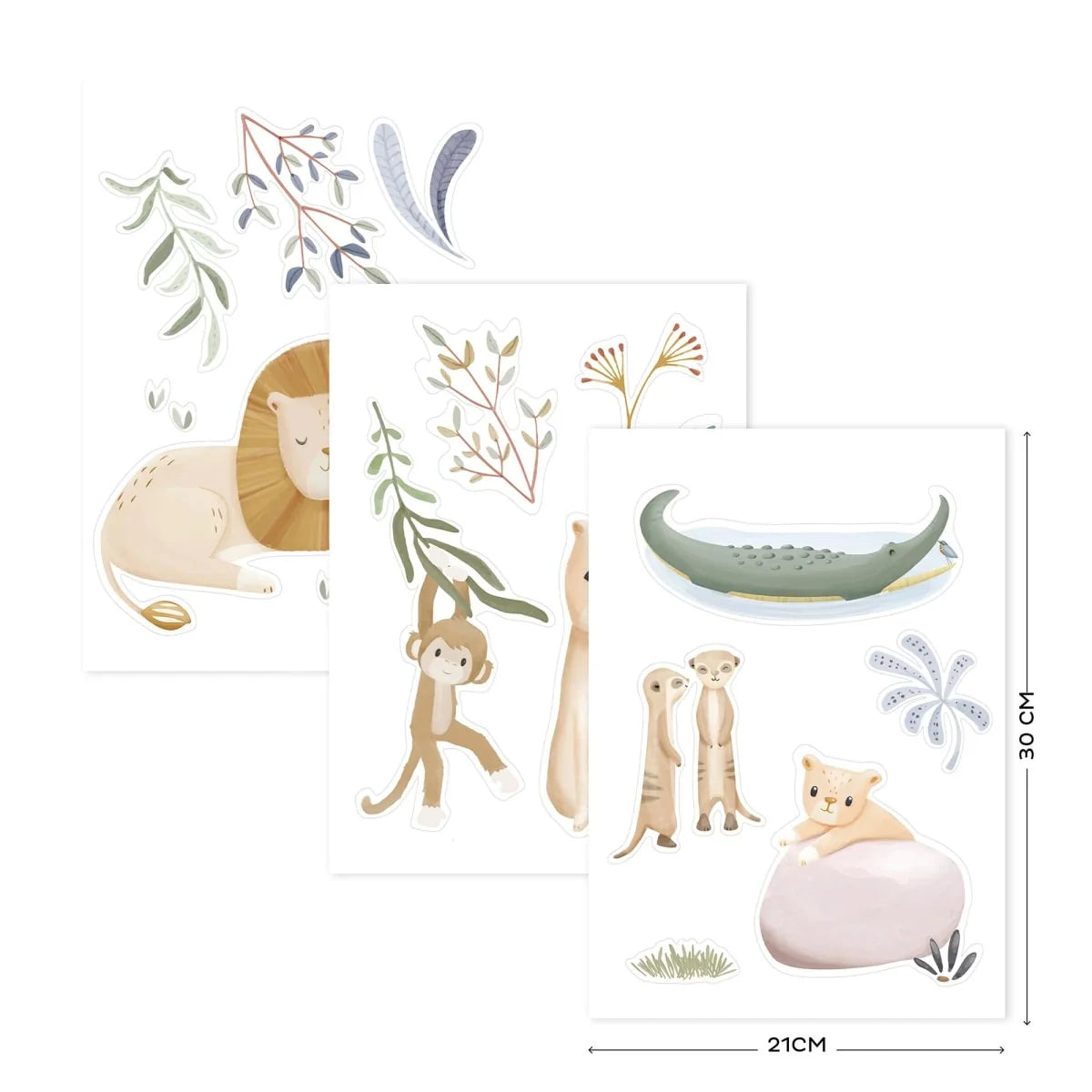 Little Dutch Muursticker set - Safari Leo - A4