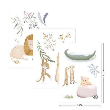 Little Dutch Muursticker set - Safari Leo - A4