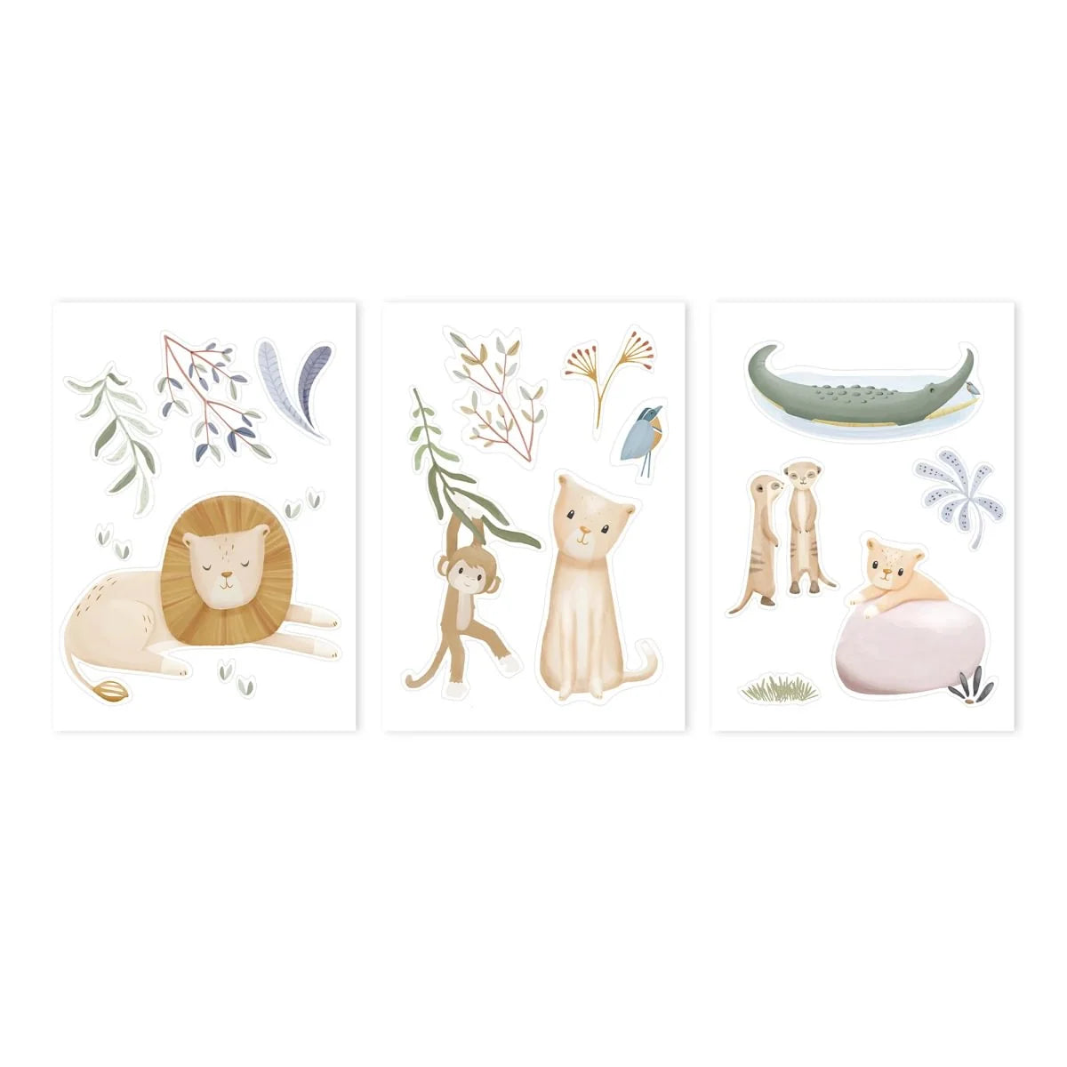 Little Dutch Muursticker set - Safari Leo - A4