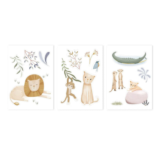 Little Dutch Muursticker set - Safari Leo - A4