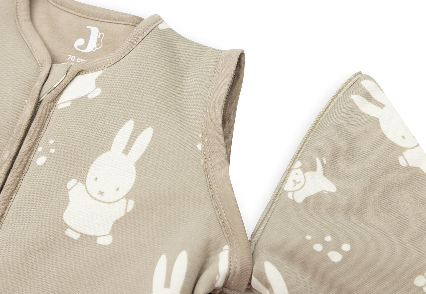 Jollein Jollein Slaapzak Met Afritsbare Mouw 70cm Miffy&Snuffy - Olive Green - Decomusy