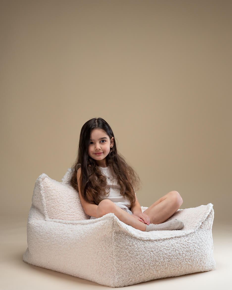 Wigiwama Wigiwama Beanbag Chair - Cream White - Decomusy