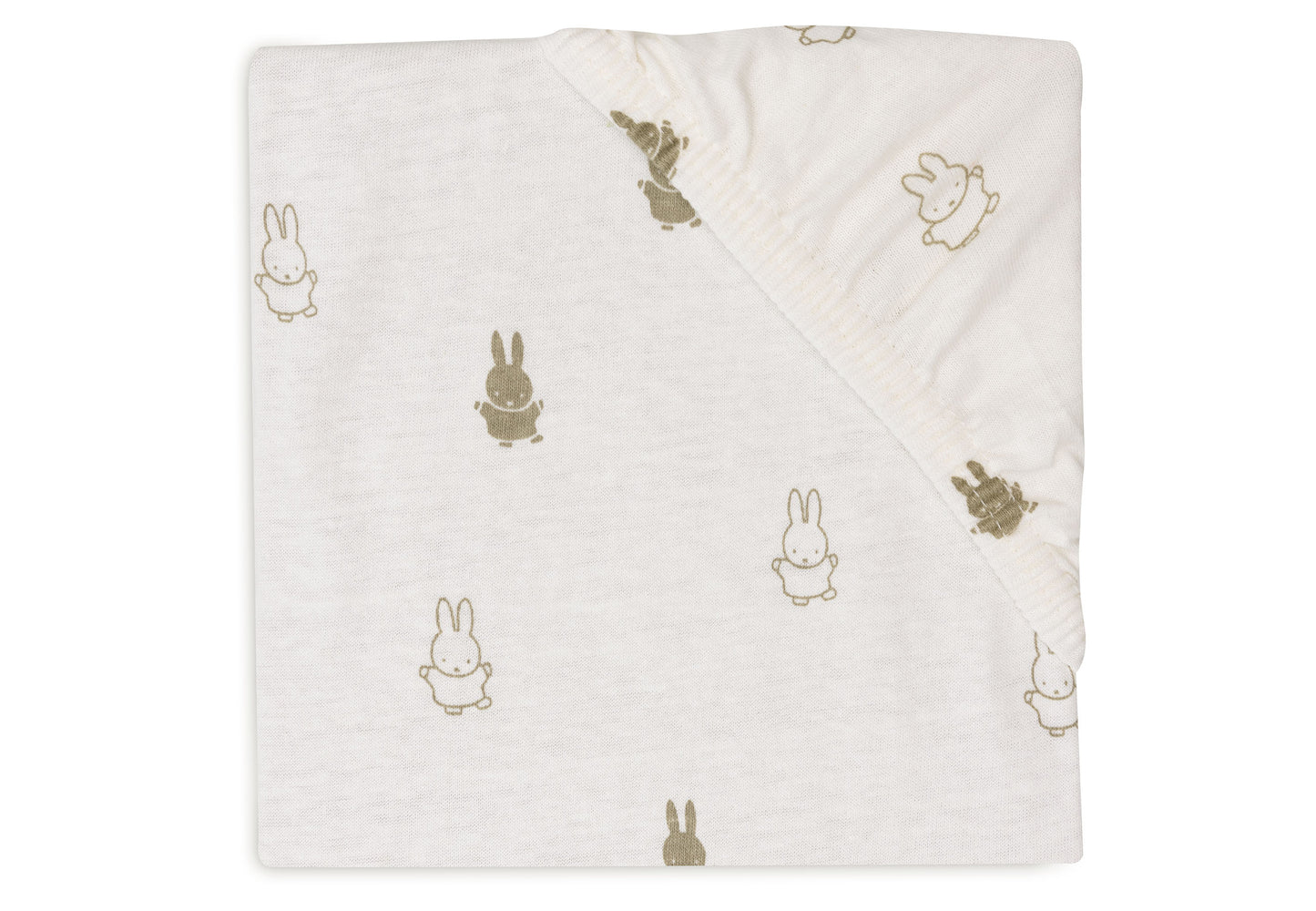 Jollein Jollein Aankleedkussenhoes Jersey 50x70cm Happy Miffy - Olive Green - Decomusy