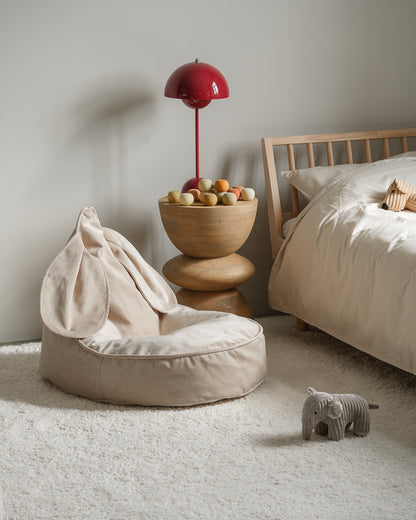 Wigiwama Wigiwama Bunny Beanbag Chair Poef - Dusty Beige - Decomusy