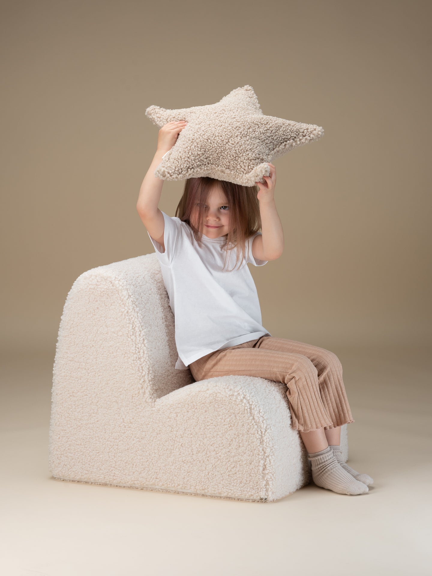 Wigiwama Wigiwama Cloud Beanbag Chair Kinderfauteuil - Cream - Decomusy