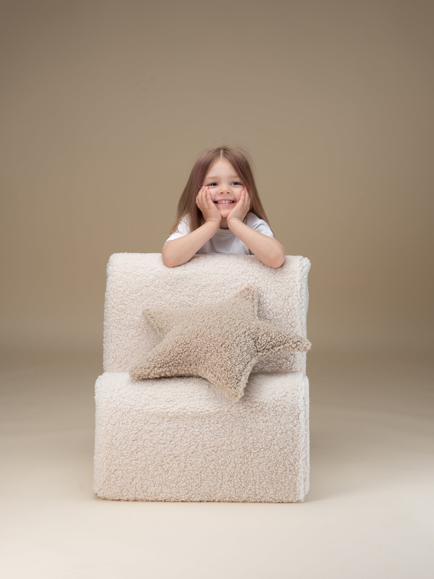 Wigiwama Wigiwama Cloud Beanbag Chair Kinderfauteuil - Cream - Decomusy