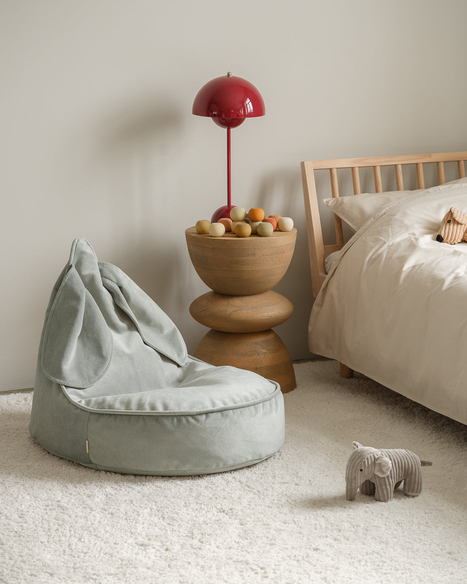 Wigiwama Wigiwama Bunny Beanbag Chair Poef - Misty Green - Decomusy