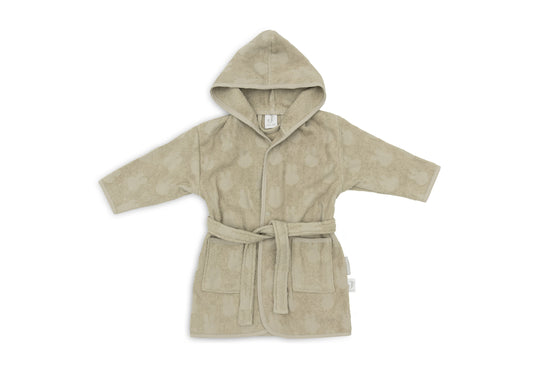 Jollein Jollein Badjas Badstof 1-2 jaar Miffy Jacquard - Olive Green - Decomusy