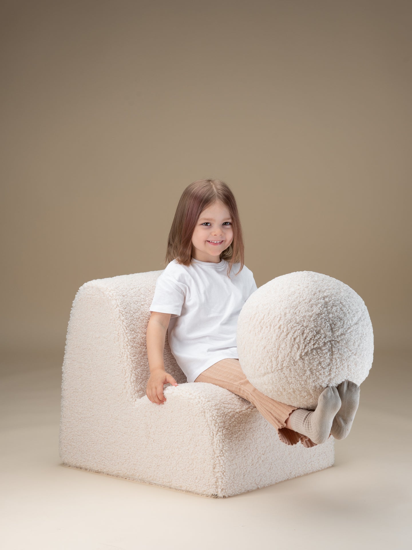 Wigiwama Wigiwama Cloud Beanbag Chair Kinderfauteuil - Cream - Decomusy