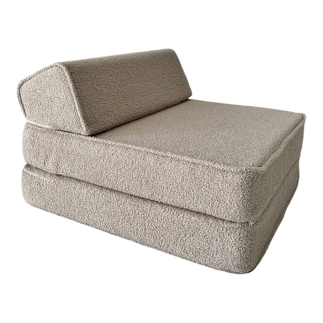 Moje. Moje. Bouclé Lounger Beige - Decomusy