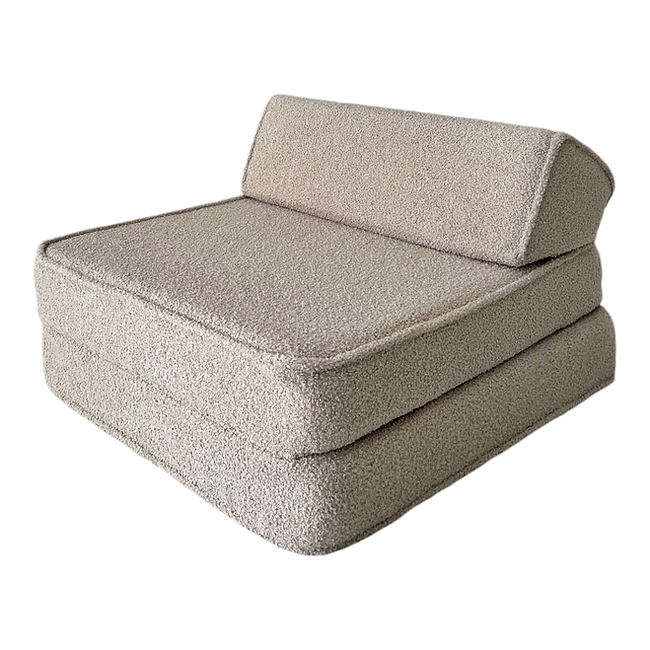 Moje. Moje. Bouclé Lounger Beige - Decomusy