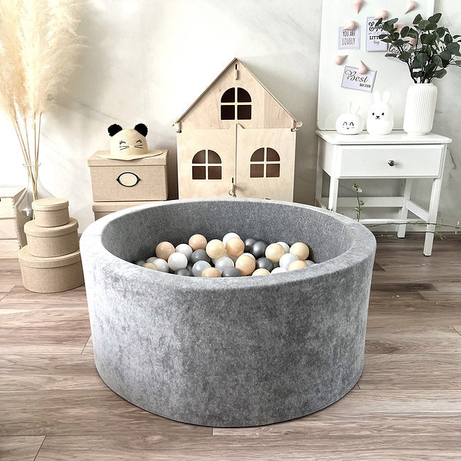 Moje. Moje. Ballenbad- 90x40 cm - Soft Velvet - Grey - Decomusy