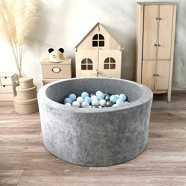Moje. Moje. Ballenbad- 90x40 cm - Soft Velvet - Grey - Decomusy
