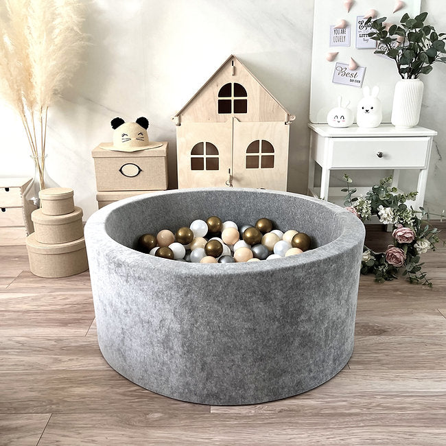 Moje. Moje. Ballenbad- 90x40 cm - Soft Velvet - Grey - Decomusy