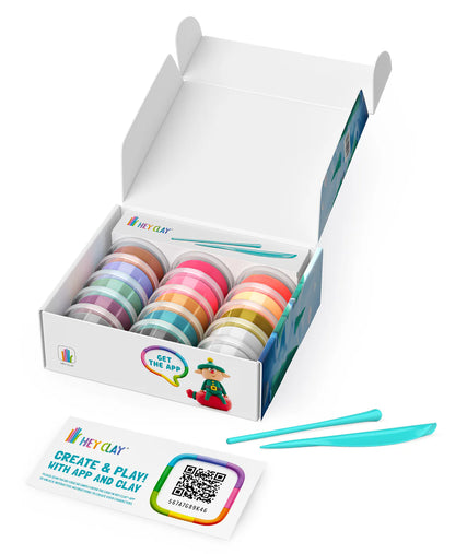 Hey Clay HeyClay boetseerklei Polar fun - LIMITED EDITION - 15 pack - Decomusy