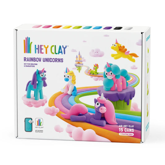 Hey Clay Hey Clay boetseerklei Unicorns - 15 pack - Decomusy