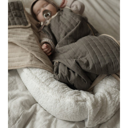 Muzpony Teddy babynest Wit - met geborduurde naam - Decomusy