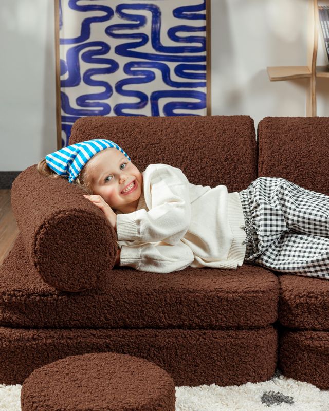 Wigiwama Wigiwama Settee Sofa Speelset Teddy - Warm Hazel - Decomusy