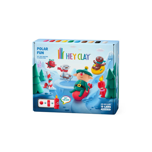 Hey Clay HeyClay boetseerklei Polar fun - LIMITED EDITION - 15 pack - Decomusy