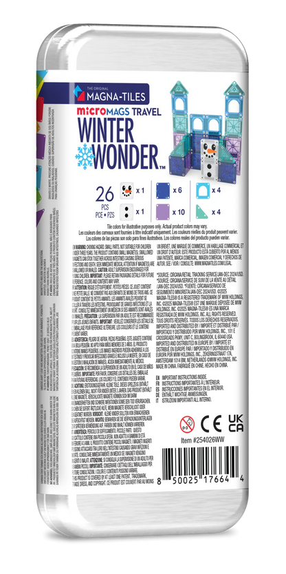 Magna-Tiles MAGNA-TILES® Winter Wonder Reisset, 26-Delige Magnetische Bouwset - Decomusy