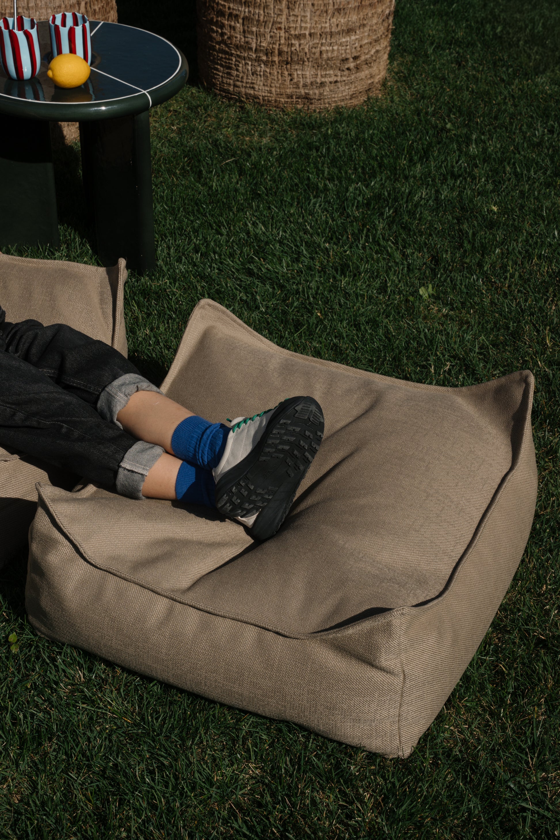 Wigiwama Wigiwama Pouffe Square Ottoman Outdoor - Dune - Decomusy