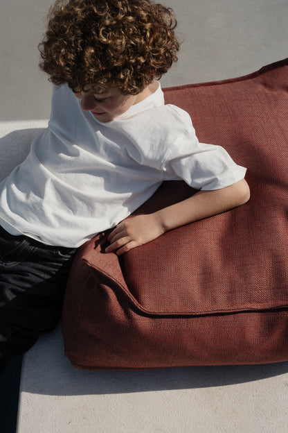 Wigiwama Wigiwama Pouffe Square Ottoman Outdoor - Pomegranate - Decomusy