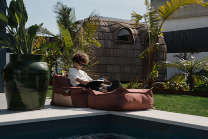 Wigiwama Wigiwama Pouffe Square Ottoman Outdoor - Pomegranate - Decomusy