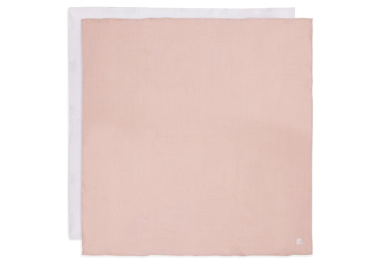 Jollein Jollein Hydrofiele Doek Large 115x115cm Wild Rose & Ivory - 2 Stuks - Decomusy