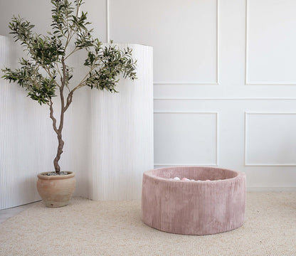 Moje. Moje. Rib Velvet Ballenbad - 90x40 cm - Dirty Pink - Decomusy