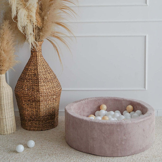 Moje. Moje. Rib Velvet Ballenbad - 90x30 cm - Dirty Pink - Decomusy